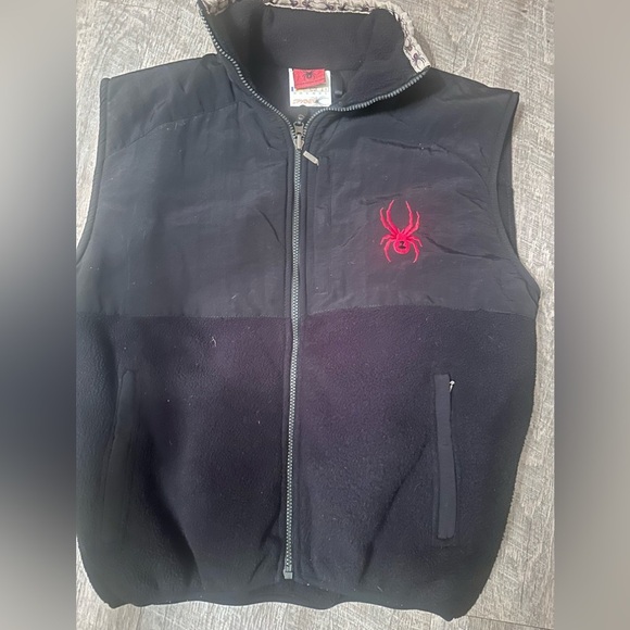 Spyder Black Vest with Red Spyder Logo size M - Picture 1 of 14